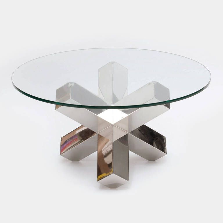 White Geometric Coffee Tables For Latest Geometric Chrome Coffee Table (View 5 of 20)