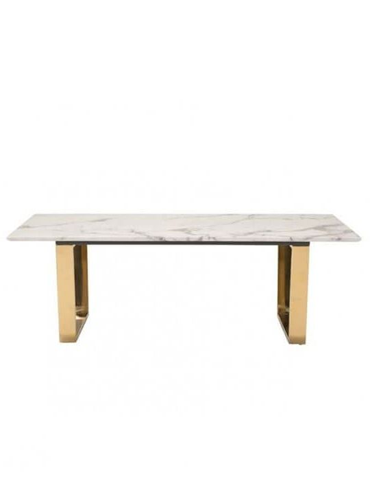White Marble Gold Coffee Table (View 17 of 20)
