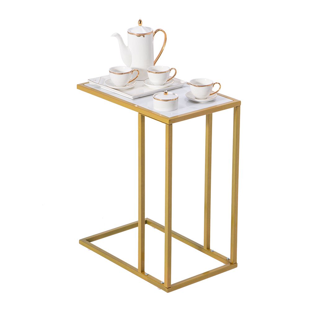 White Marble Gold Metal Coffee Tables In Fashionable Modern Marble Simple Mdf Metal C Side End Side Coffee (View 16 of 20)