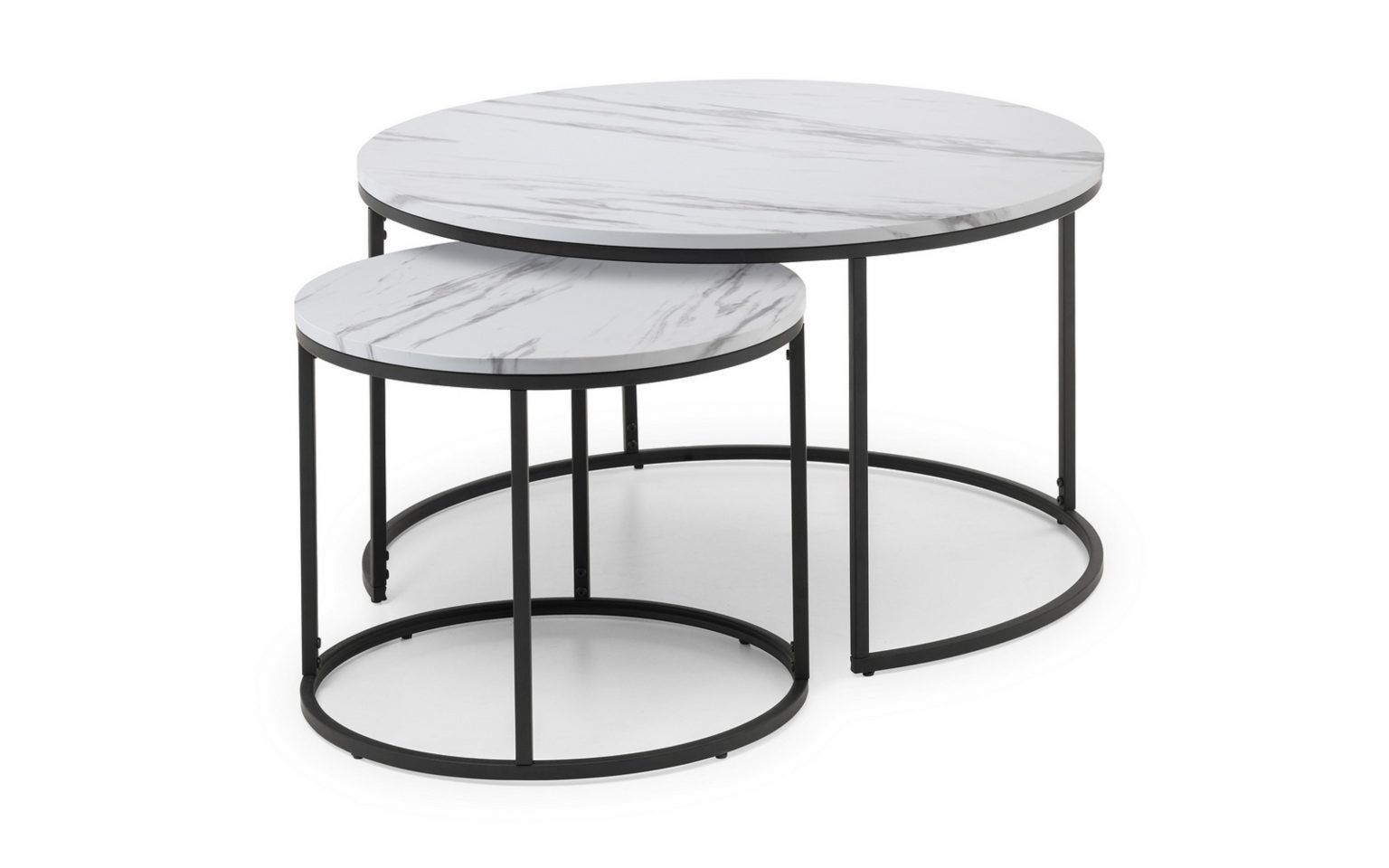 White Stone Coffee Tables With Regard To Favorite Bellini Round Nesting Coffee Table – White Marble (View 3 of 20)