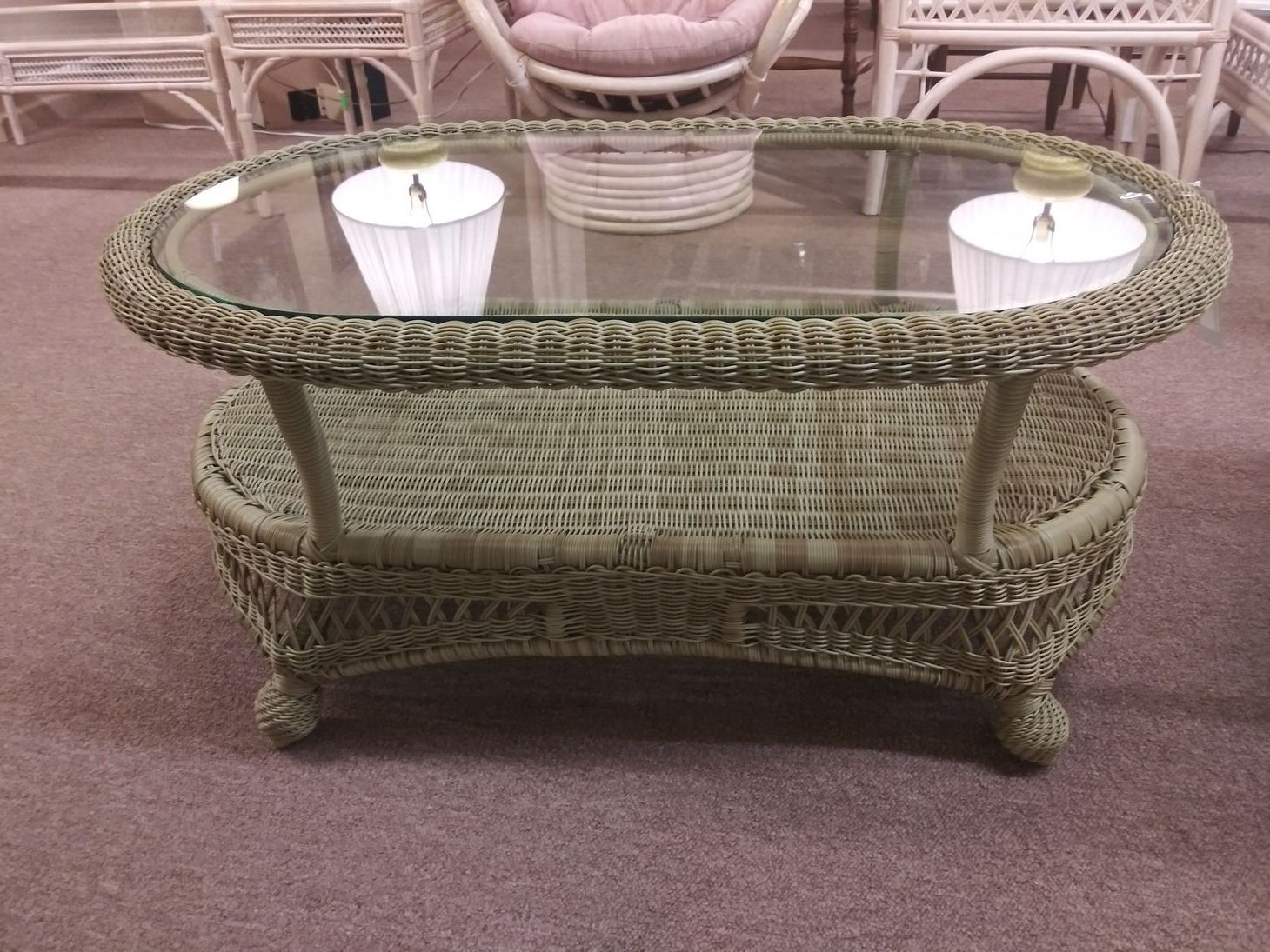 Wicker Coffee & End Table Set (View 14 of 20)