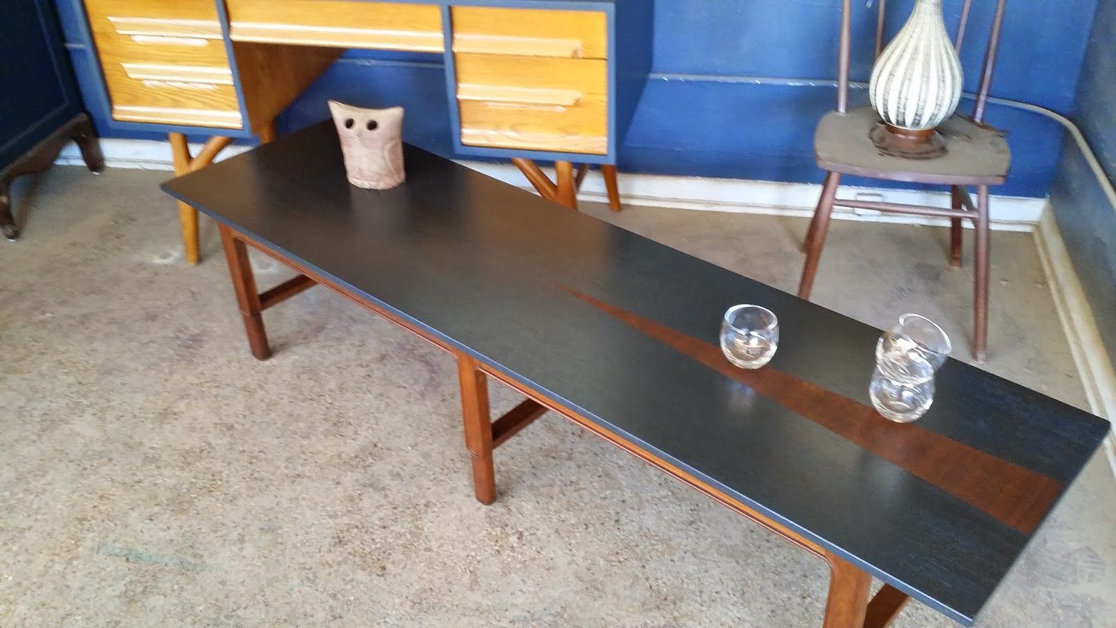 Widely Used Antique Cocktail Tables With Regard To Vintage Ground: Mid Century Long Cocktail Table (View 8 of 20)