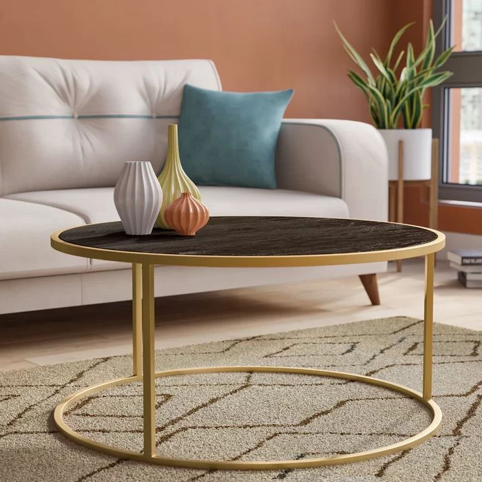 Widely Used Gray And Gold Coffee Tables With Black And Gold Coffee Table Wayfair – Black Gold (View 5 of 20)