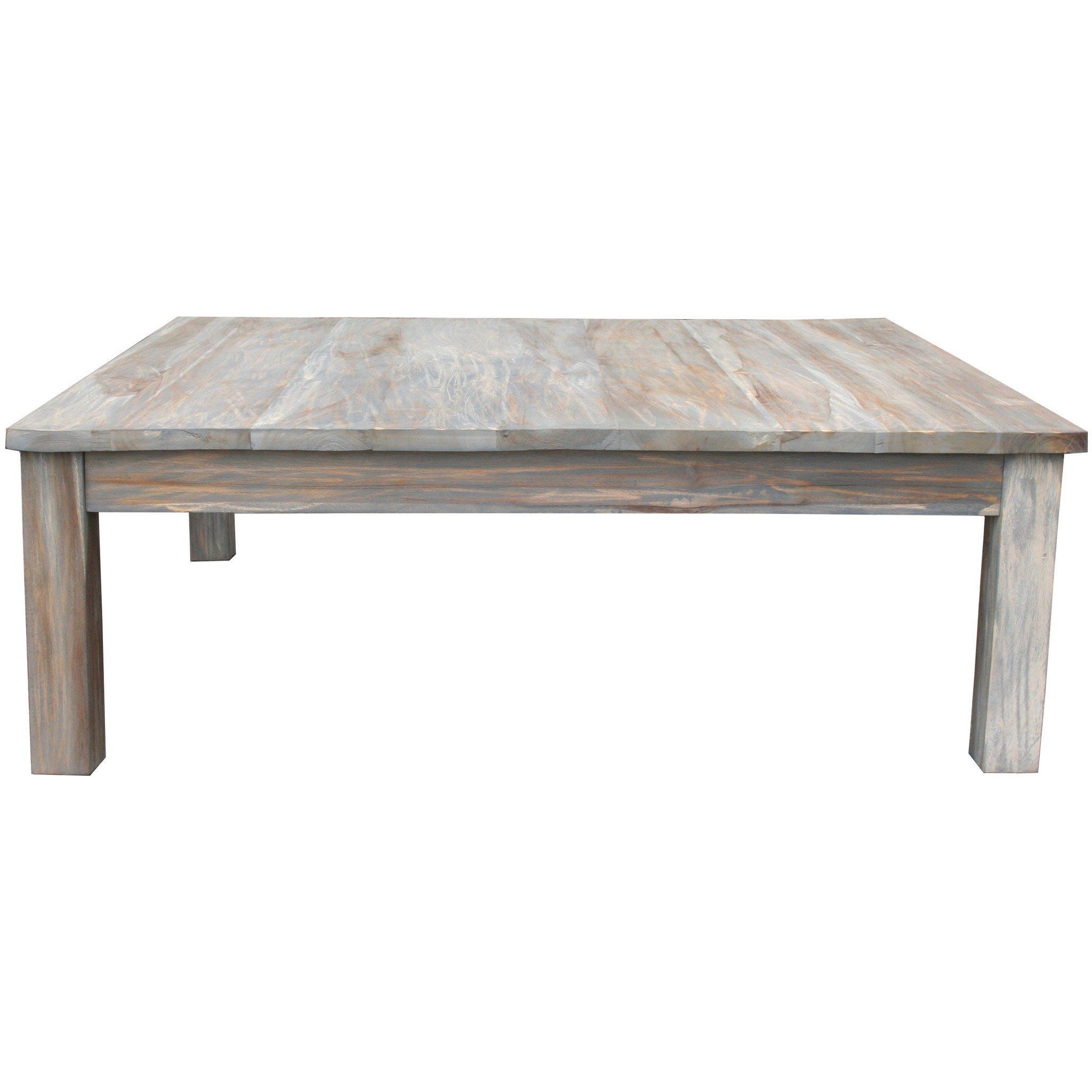 Widely Used Gray Driftwood Storage Coffee Tables Throughout Teak Wood Grey Wash Rustic Coffee Table  (View 5 of 20)