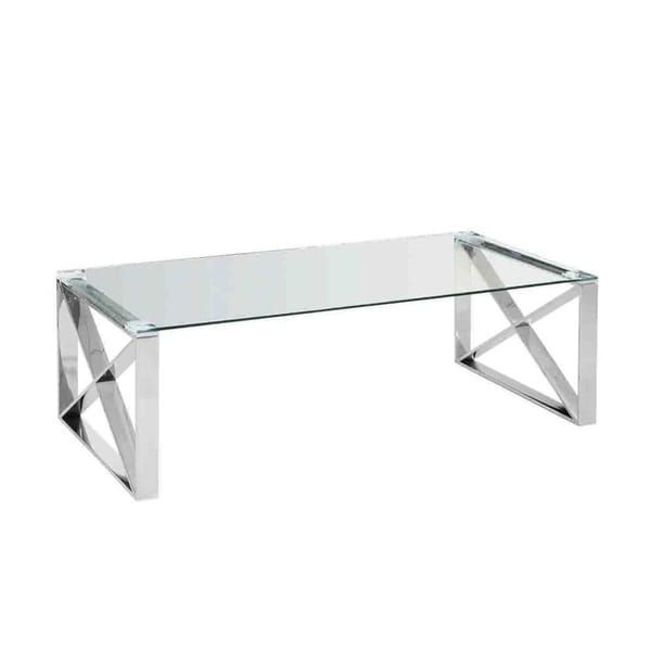 Widely Used Sagebrook Home 12802 01 Stainless Steel & Glass Cocktail Within Silver Stainless Steel Coffee Tables (View 11 of 20)