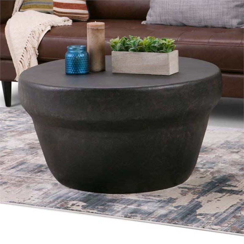 Widely Used Simpli Home Garvy Metal Coffee Table In Rustic Bronze Inside Rustic Bronze Patina Coffee Tables (View 19 of 20)