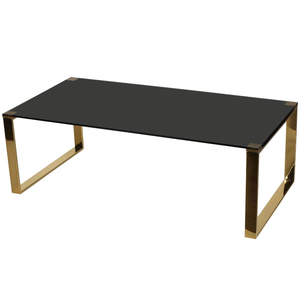 Widely Used Swan Black Coffee Tables With Regard To Cortesi Home Remini Coffee Table, Gold Metal And Black (View 20 of 20)