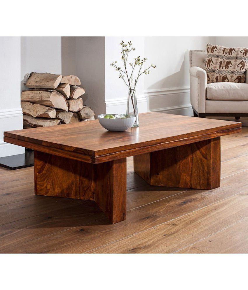 Wood Coffee Tables For Preferred Lifeestyle Sheesham Wood Honey Finish Coffee & Center (View 2 of 20)