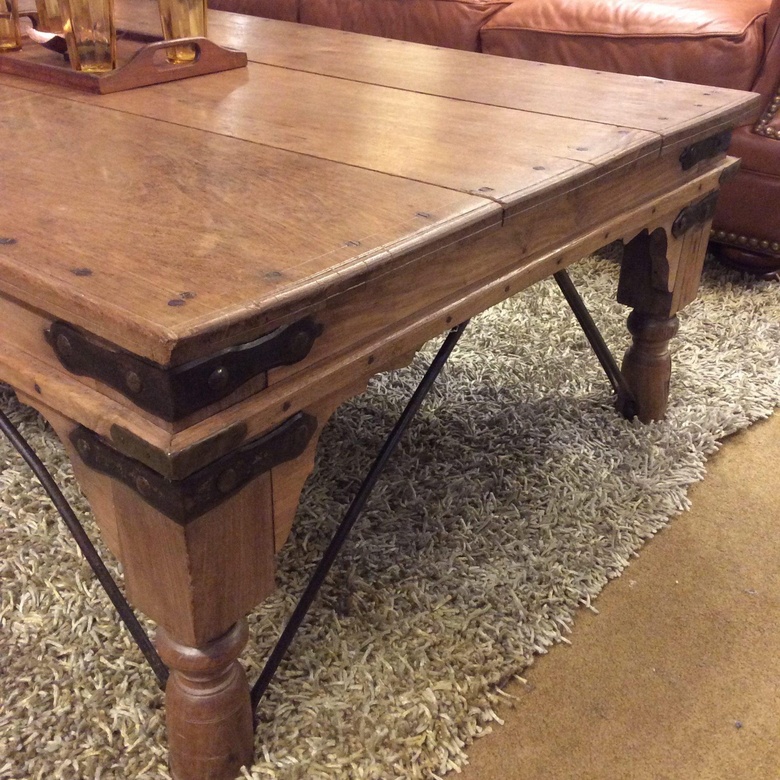 Wood Coffee Tables With Regard To Current Large Rustic Wood Coffee Table Sold – Ballard Consignment (View 20 of 20)