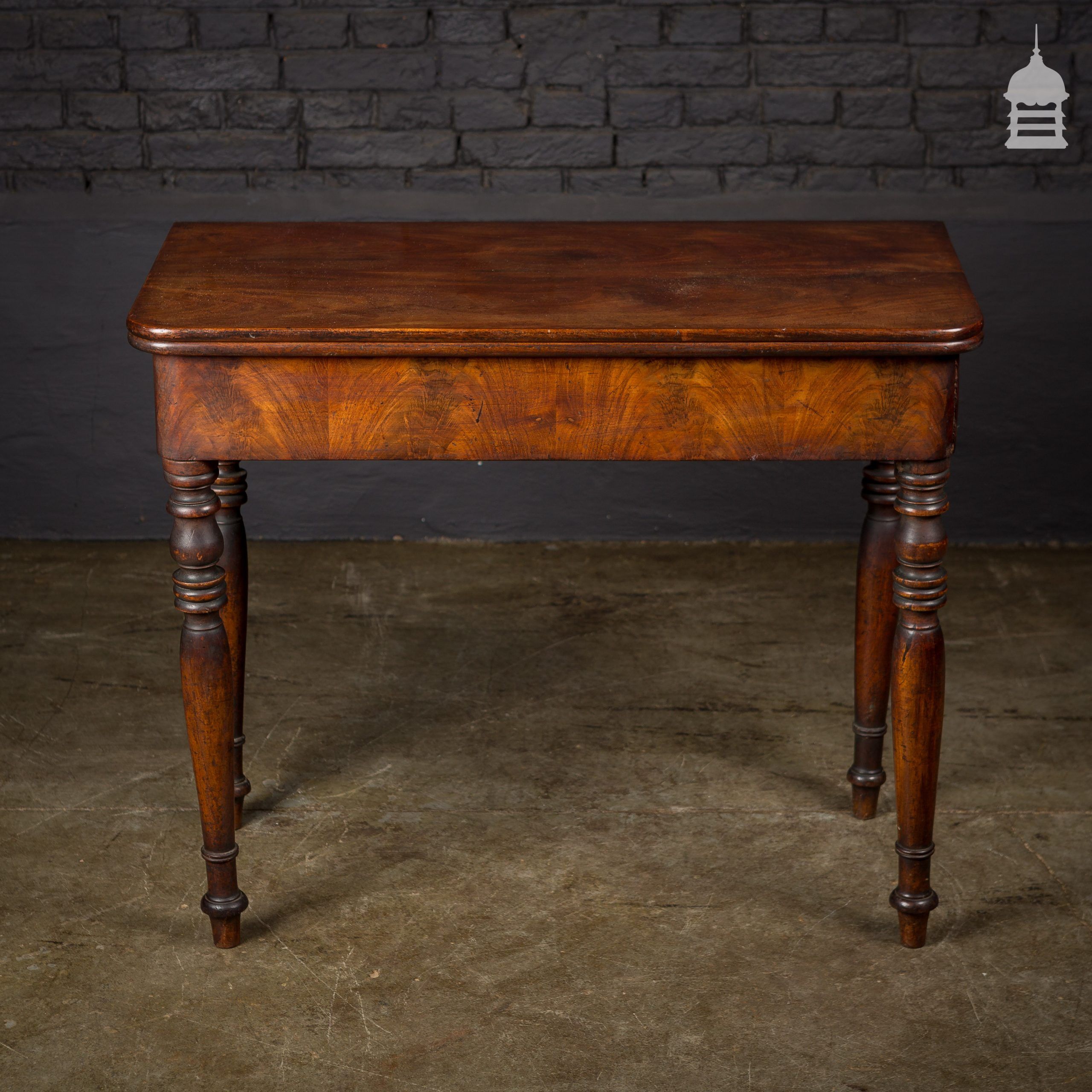 19th C Cuban Mahogany Swivel Top Fold Out Table With Turned Legs In Widely Used Antique Foldout Console Tables (View 8 of 15)