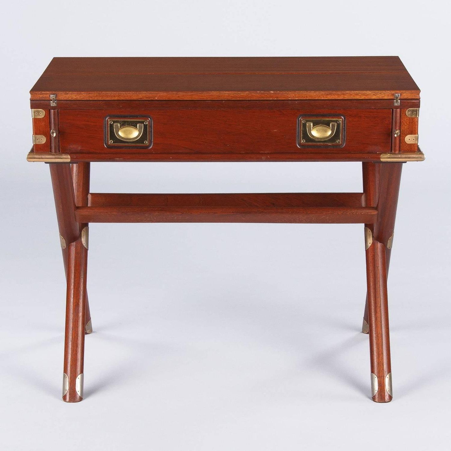2018 Drop Leaf Computer Writing Desks With Regard To Vintage English Nautical Style Mahogany Drop Leaf Writing Desk, 1960s (View 14 of 15)