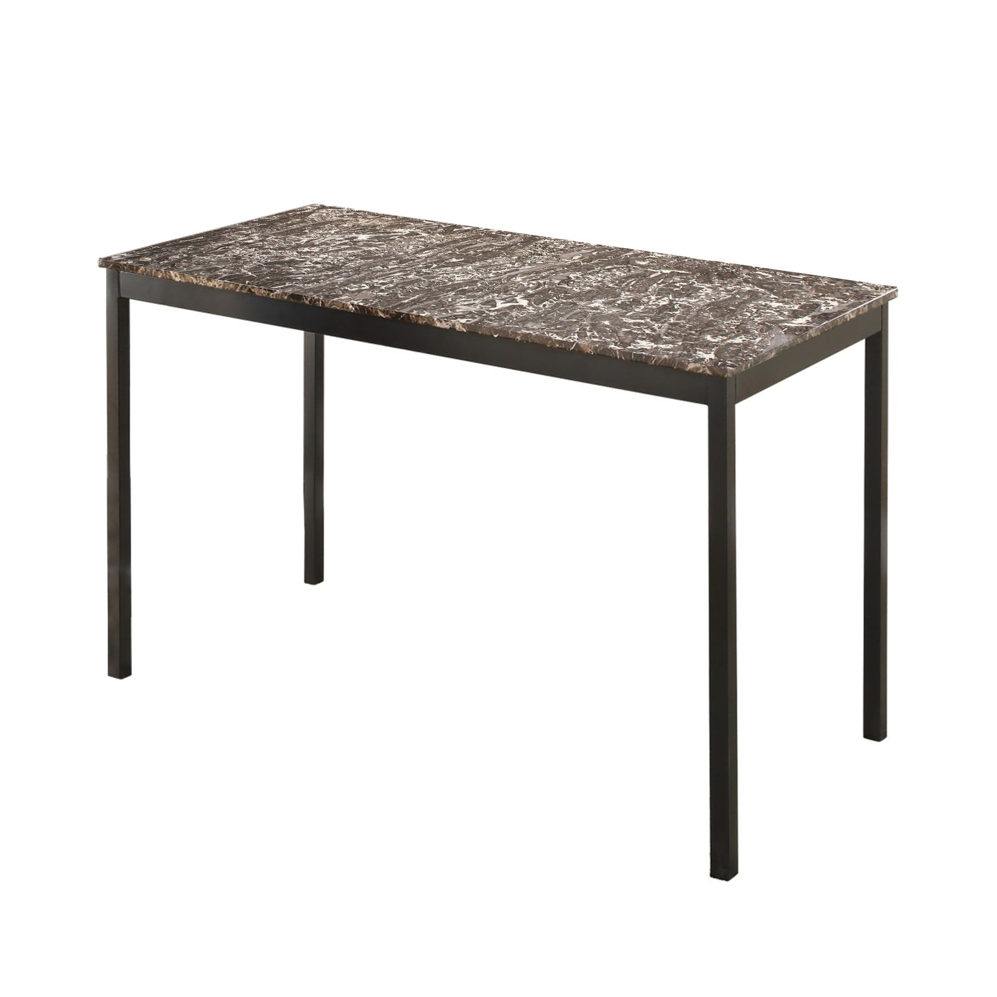 2018 Faux Marble Writing Desk With Leatherette Upholstered Metal Chair, Bla For Brown Faux Marble Writing Desks (View 2 of 15)