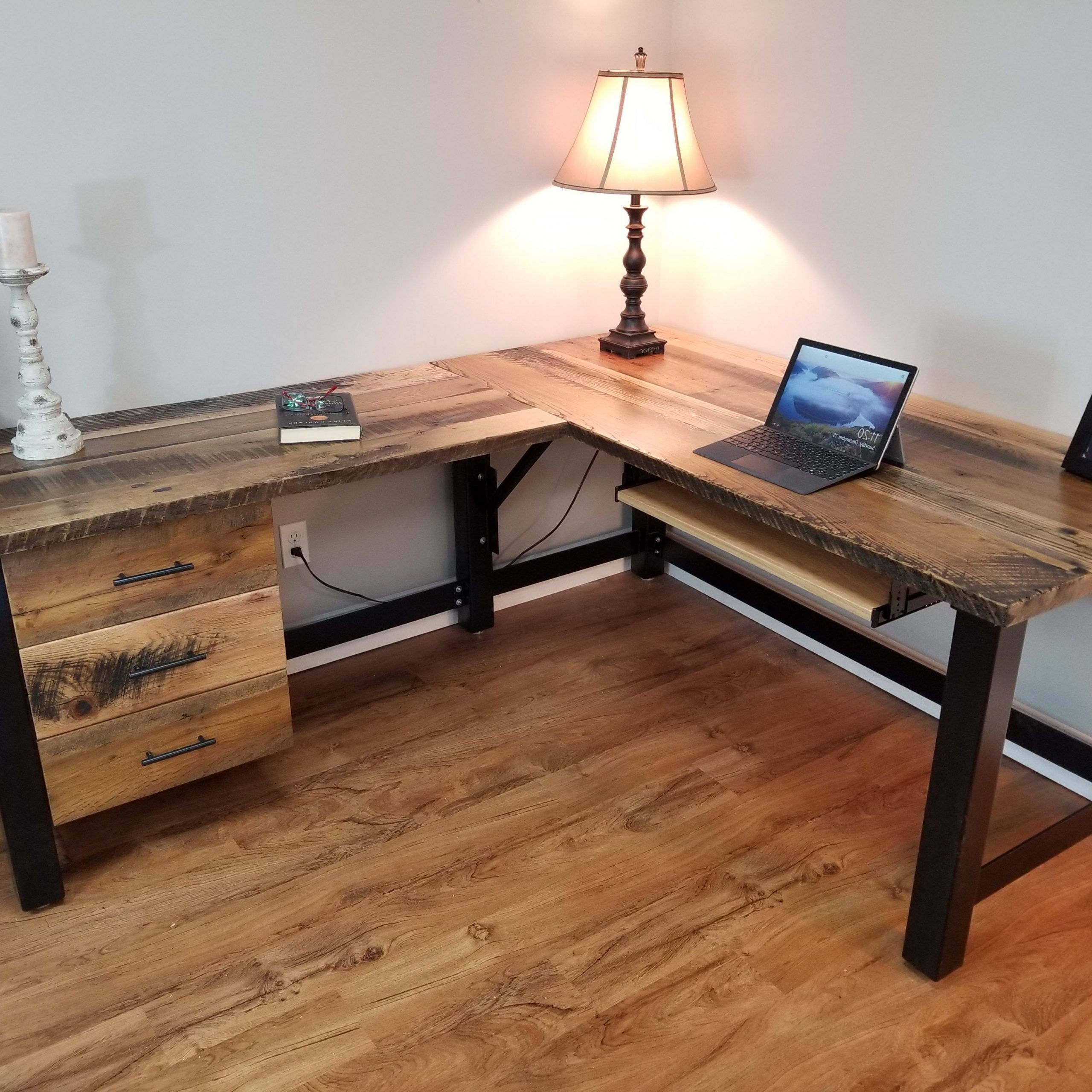 2018 Reclaimed Barnwood Writing Desks With Buy Handmade Reclaimed Wood Office Desk, Barnwood Computer Desk, Rustic (View 14 of 15)