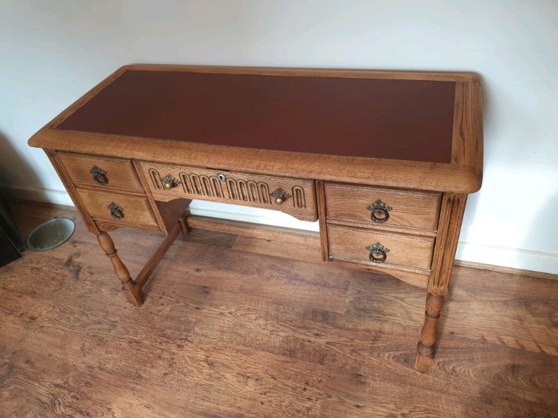 2019 Antique Solid Oak Georgian Writing Desk (View 5 of 15)