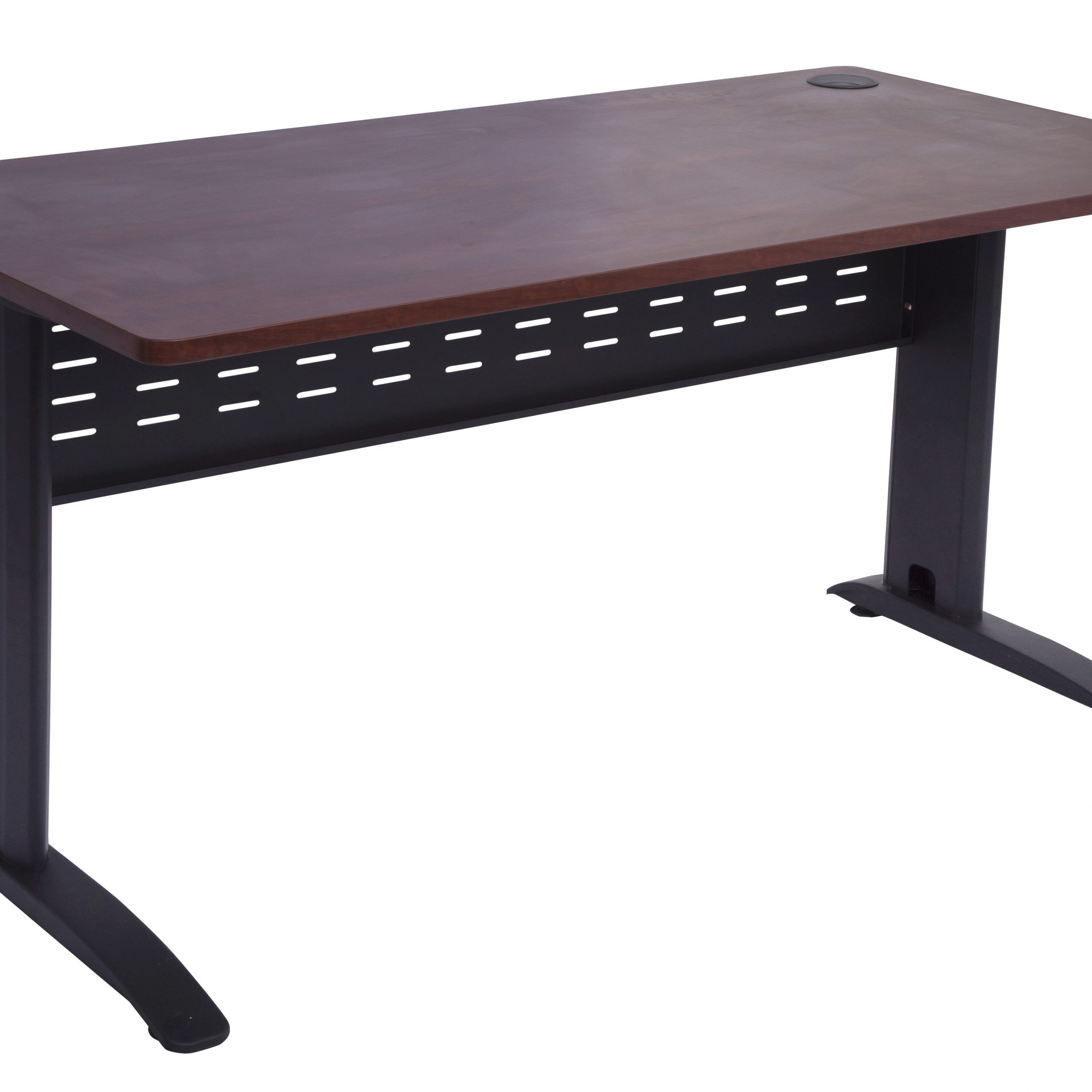 2019 Apple Tree Steel Frame Desk – Clicks Office Furniture With Natural Wood And Black Metal Office Desks (View 4 of 15)