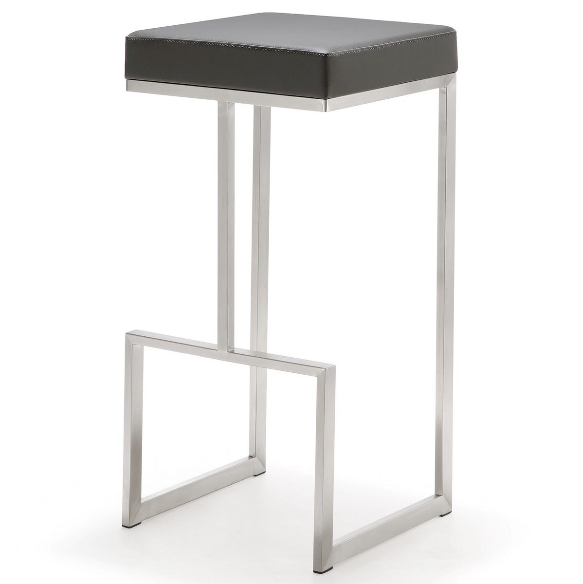 2019 Tov Furniture Ferrara Grey Stainless Steel Barstool – Set Of 2 K3603 At Regarding Stainless Steel And Gray Desks (View 14 of 15)