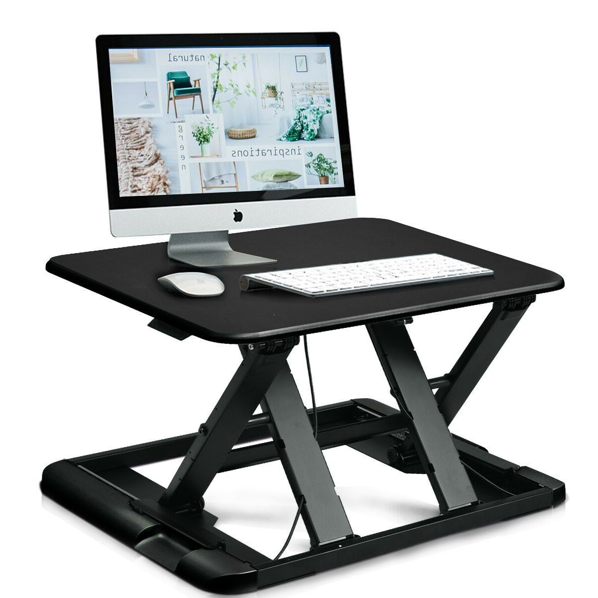 Adjustable Electric Lift Desks In Recent Gymax Adjustable Height Sit/stand Desk Computer Lift Riser Laptop Work (View 10 of 15)