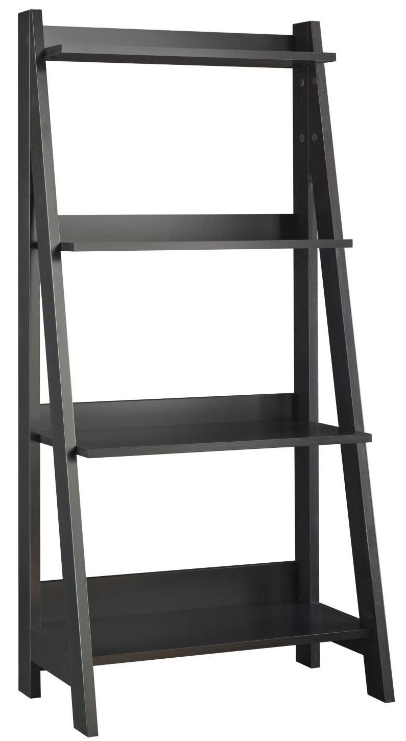 Alamosa Classic Black Ladder Bookcase From Bush (my72716 03) (View 10 of 15)
