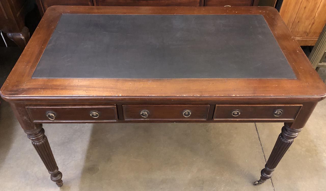 Antique Black Leathertop Desk – Antique And Art Consignment (View 15 of 15)