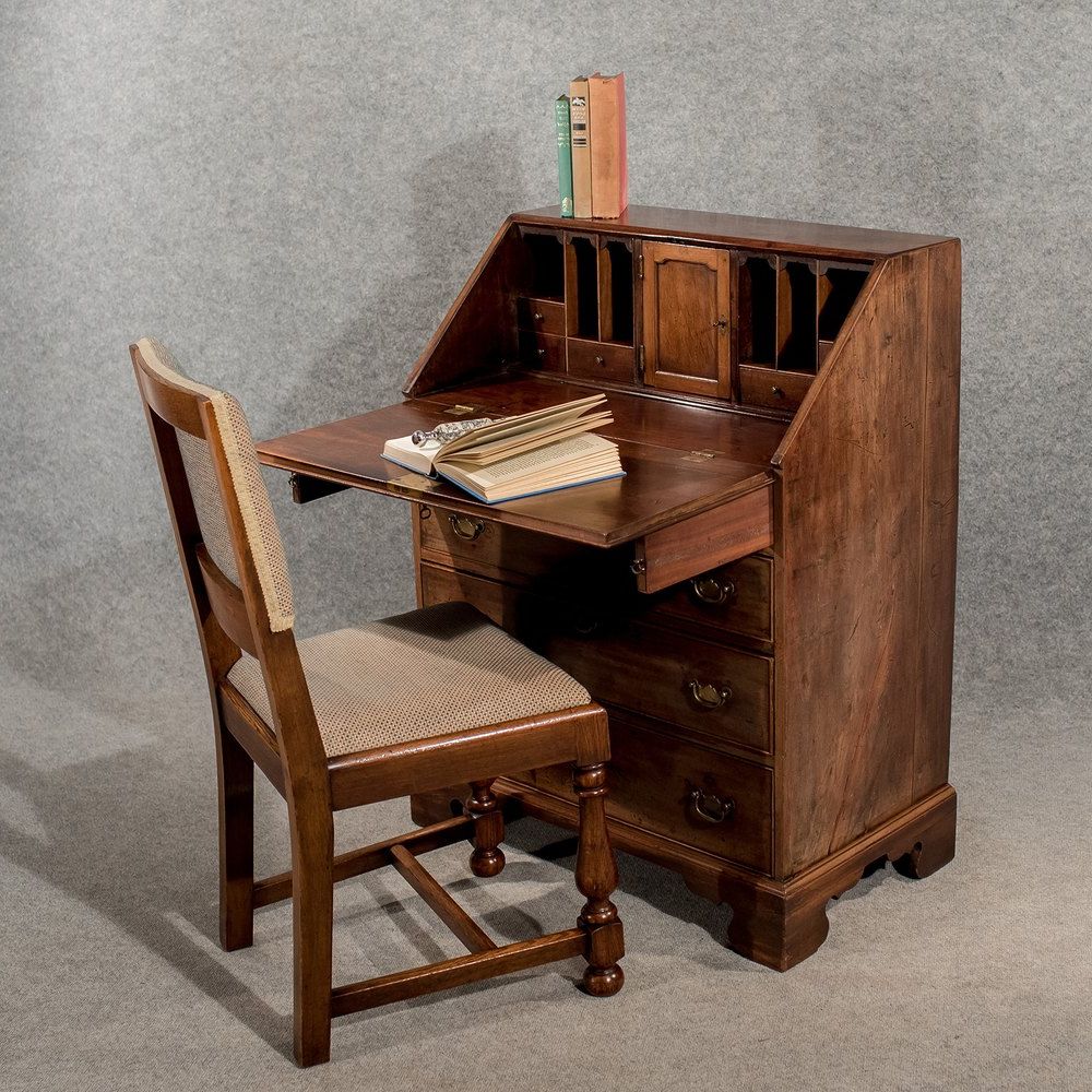 Antique Writing Desk Bureau Chest English Georgian – Antiques Atlas Throughout Most Current Reclaimed Barnwood Writing Desks (View 13 of 15)