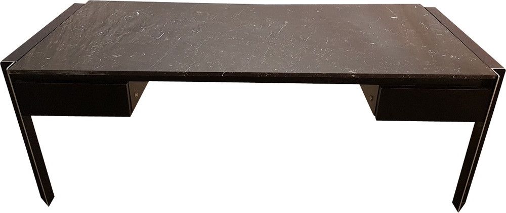Black Marble Deskgeorges Frydman Producedefa – 1970s – Design Pertaining To Newest White Marble And Matte Black Desks (View 6 of 15)