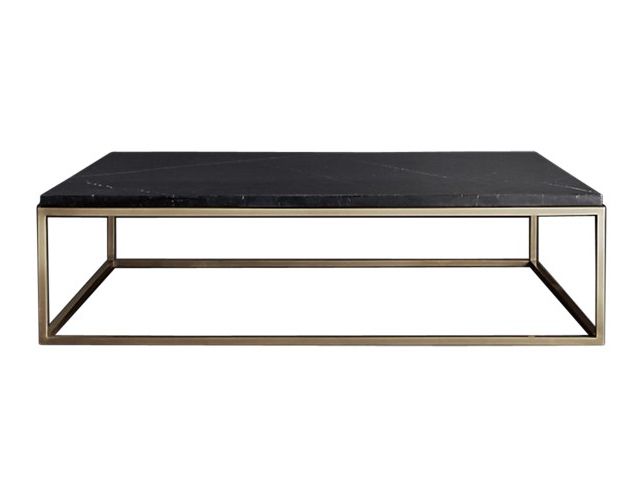 Black Marble Top Coffee Table • The Local Vault Regarding Popular Marble And Black Metal Writing Tables (View 10 of 15)