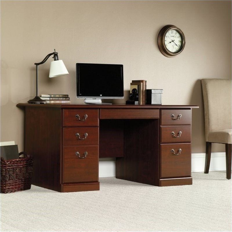 Bowery Hill Computer Desk In Classic Cherry – Walmart – Walmart Pertaining To Most Current Cherry Adjustable Laptop Desks (View 15 of 15)
