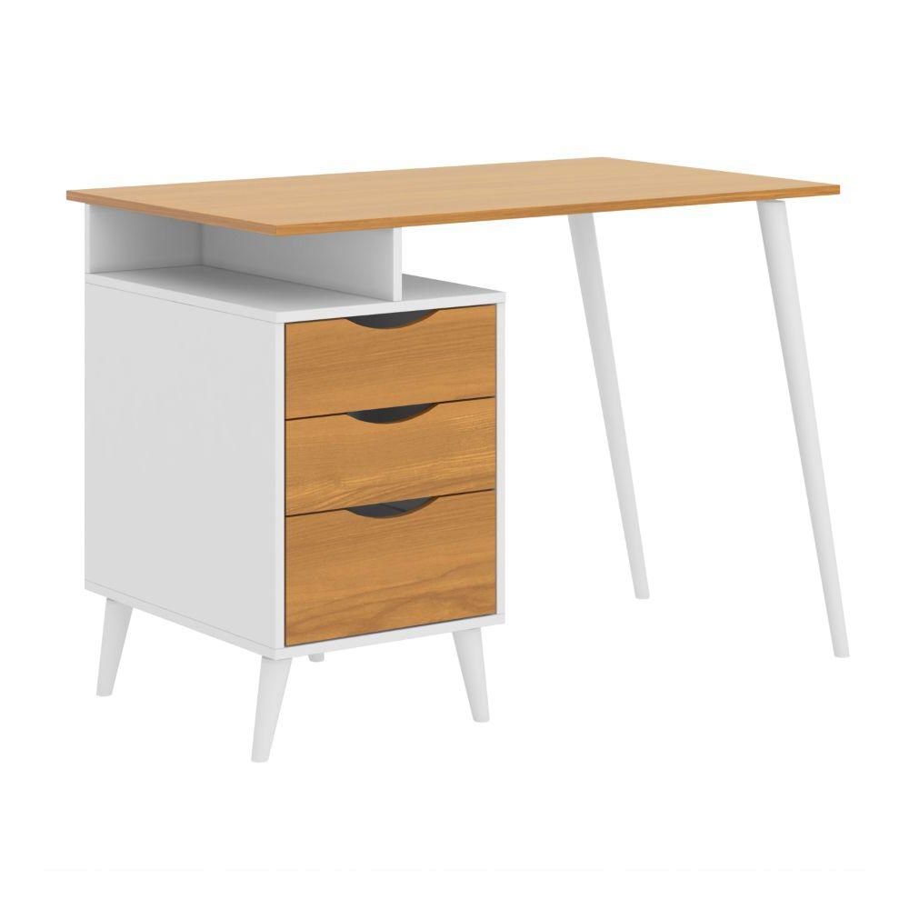 Brown And Matte Black 3 Drawer Desks Throughout Trendy The Urban Port 40.94 In (View 6 of 15)