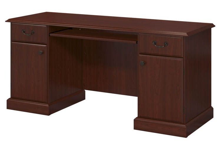 Bush Furniture, Kathy Inside Most Up To Date Double Pedestal Office Desks By Kathy Ireland (View 2 of 15)