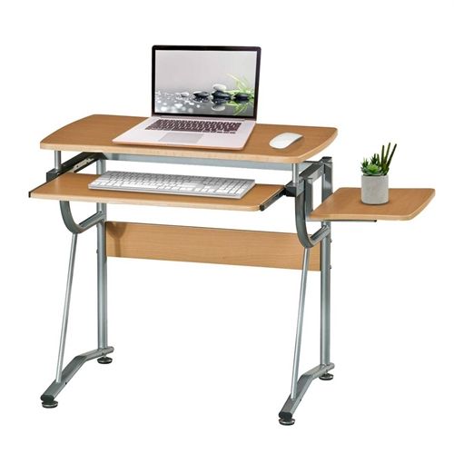 Compact Contemporary Computer Desk In Light Cherry Finish For Preferred Cherry Adjustable Laptop Desks (View 10 of 15)