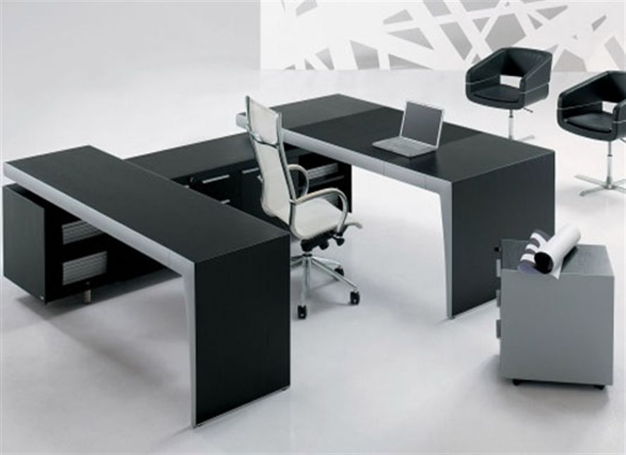 Contemporary Office Furniture For Black And Silver Modern Office Desks (View 15 of 15)
