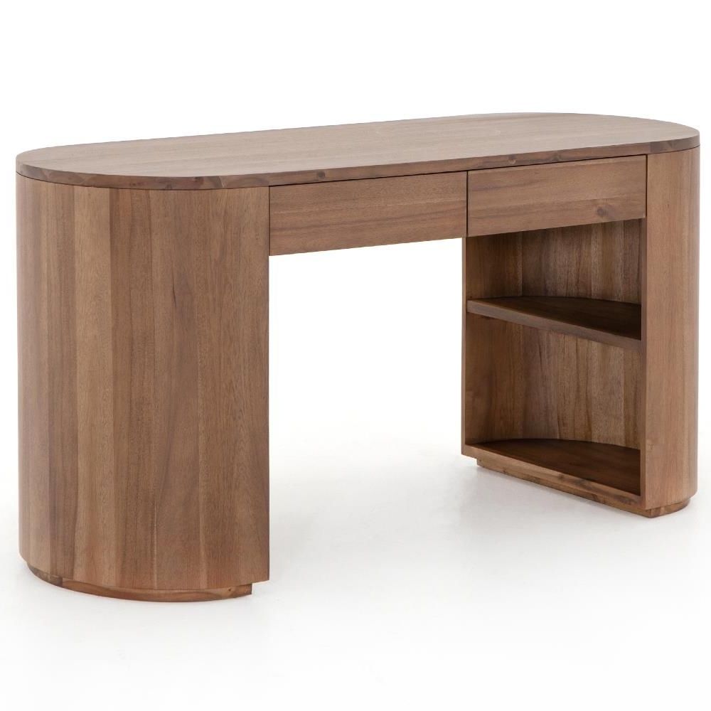 Current Acacia Wood Writing Desks With Regard To Mars Modern Classic Brown Acacia Wood Desk (View 10 of 15)