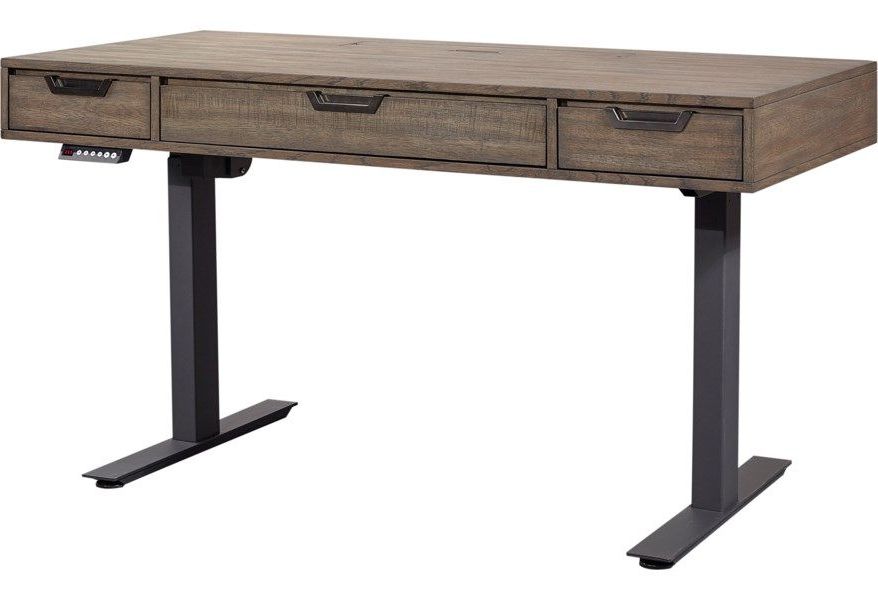 Current Harper Point Contemporary Adjustable Lift Desk With A Keyboard Drawer Within Writing Desks With Usb Port (View 3 of 15)