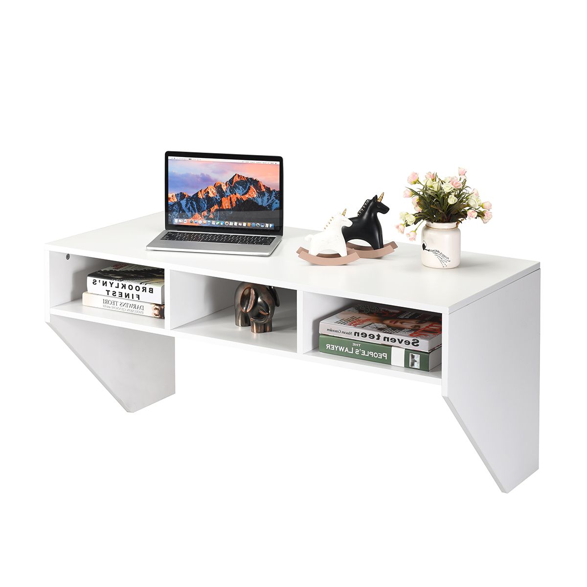 Current Off White Floating Office Desks Pertaining To Wall Mounted Floating Computer Table Desk Home Office Furni Storage (View 7 of 15)