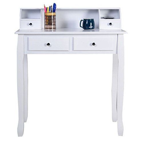 Desk Writing Desk Mission White Home Office Laptop Comput Https Inside Widely Used Off White And Cinnamon Office Desks (View 12 of 15)