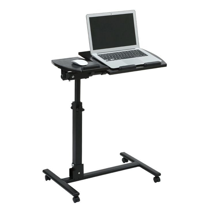 Espresso Adjustable Laptop Desks With Newest Portable Rolling Laptop Desk Adjustable Angle Height Computer Table (View 14 of 15)