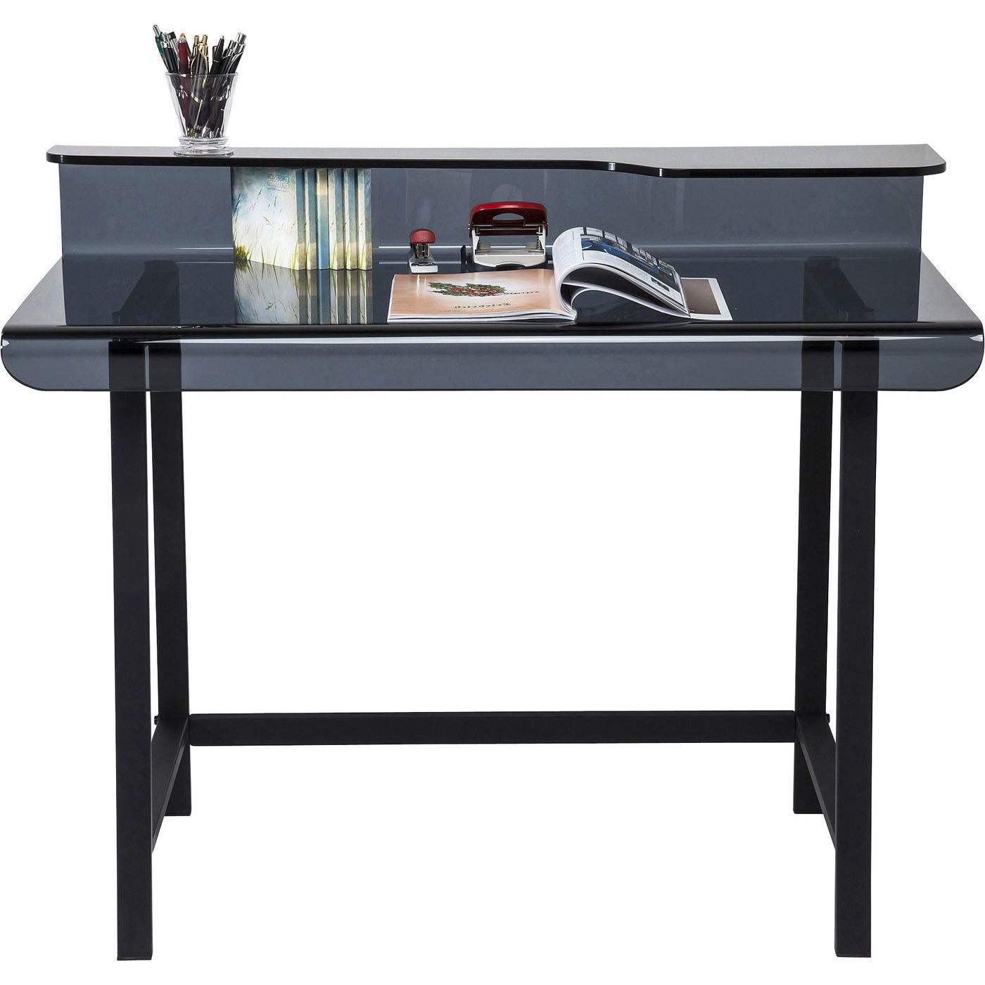 Famous Black And Gray Oval Writing Desks Regarding Desk Visible Grey 110x56cm (View 6 of 15)