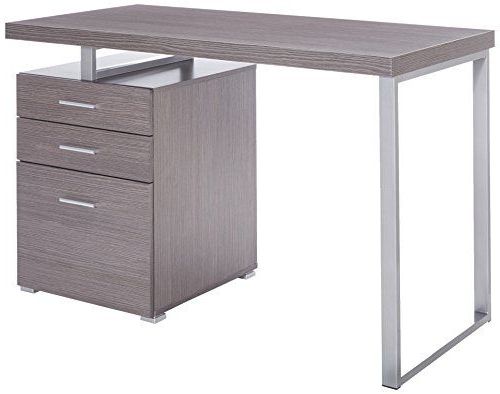 Famous Monarch Left Or Right Facing Computer Desk, 48", Grey – Mid Century With Regard To Left Facing Shelf Gray Modern Desks (View 7 of 15)