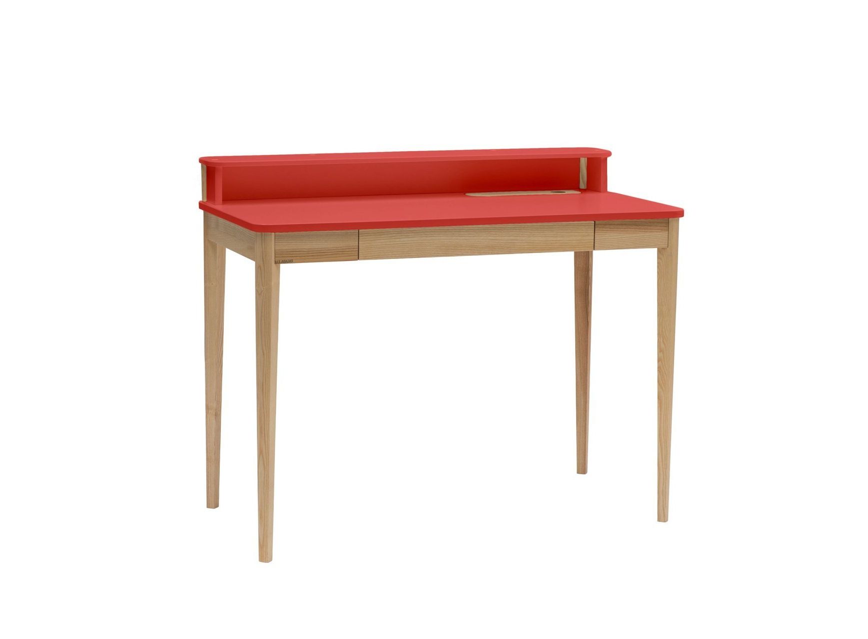 Fashionable Graphite And Ashwood Writing Desks Regarding Ashme Writing Desk W 110 X D 56 X H 75cm – Ashwood/living Coral (View 10 of 15)