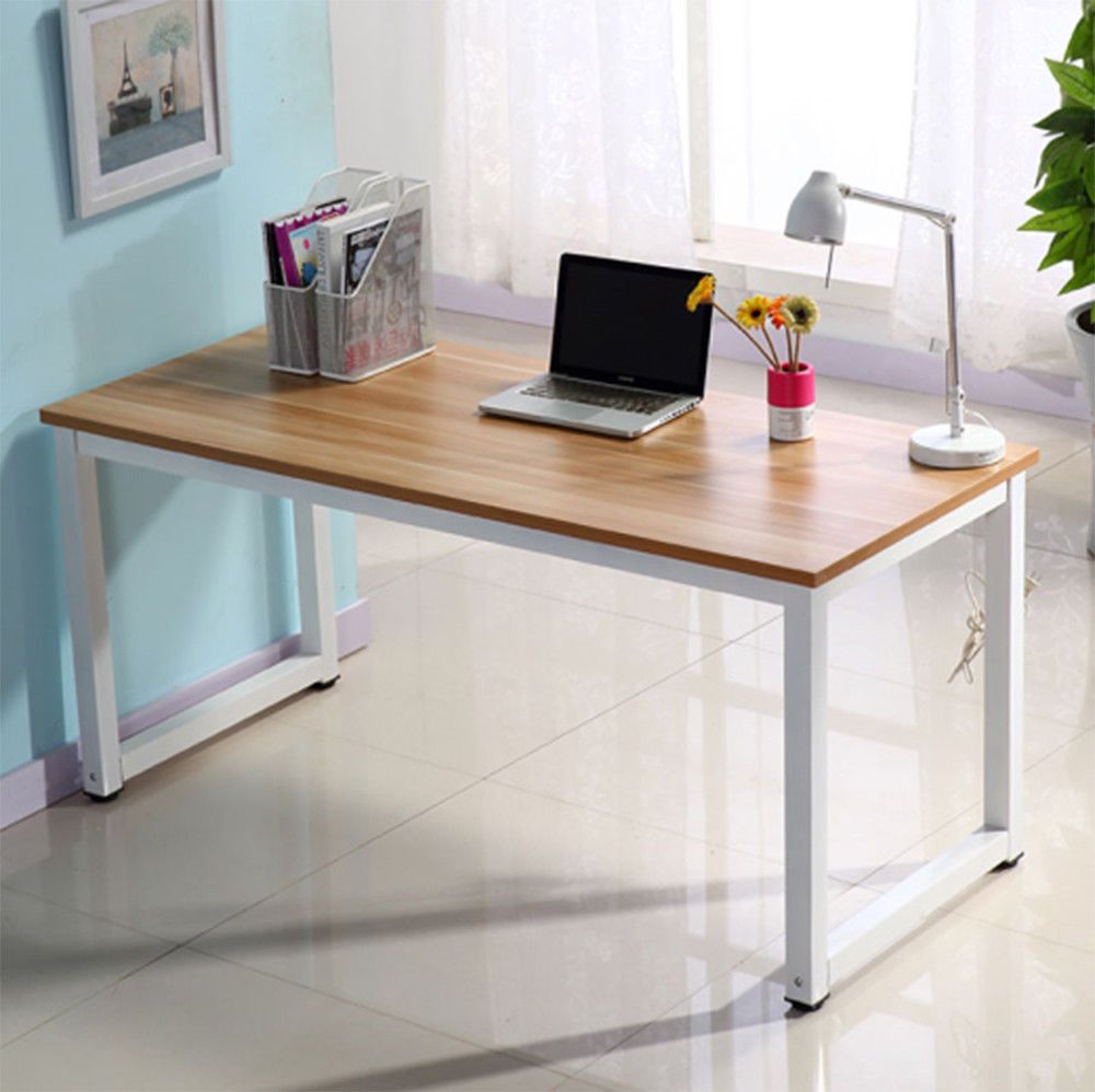 Favorite Black Finish Modern Computer Desks For Zimtown Wooden Computer Desk Writing Table Home Office Furniture Wood (View 13 of 15)