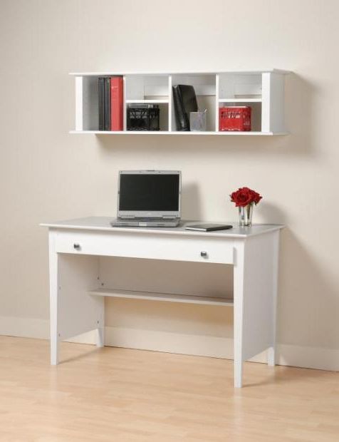 Favorite White Wall Mounted Desk Hutch Intended For Matte White Wall Mount Desks (View 14 of 15)