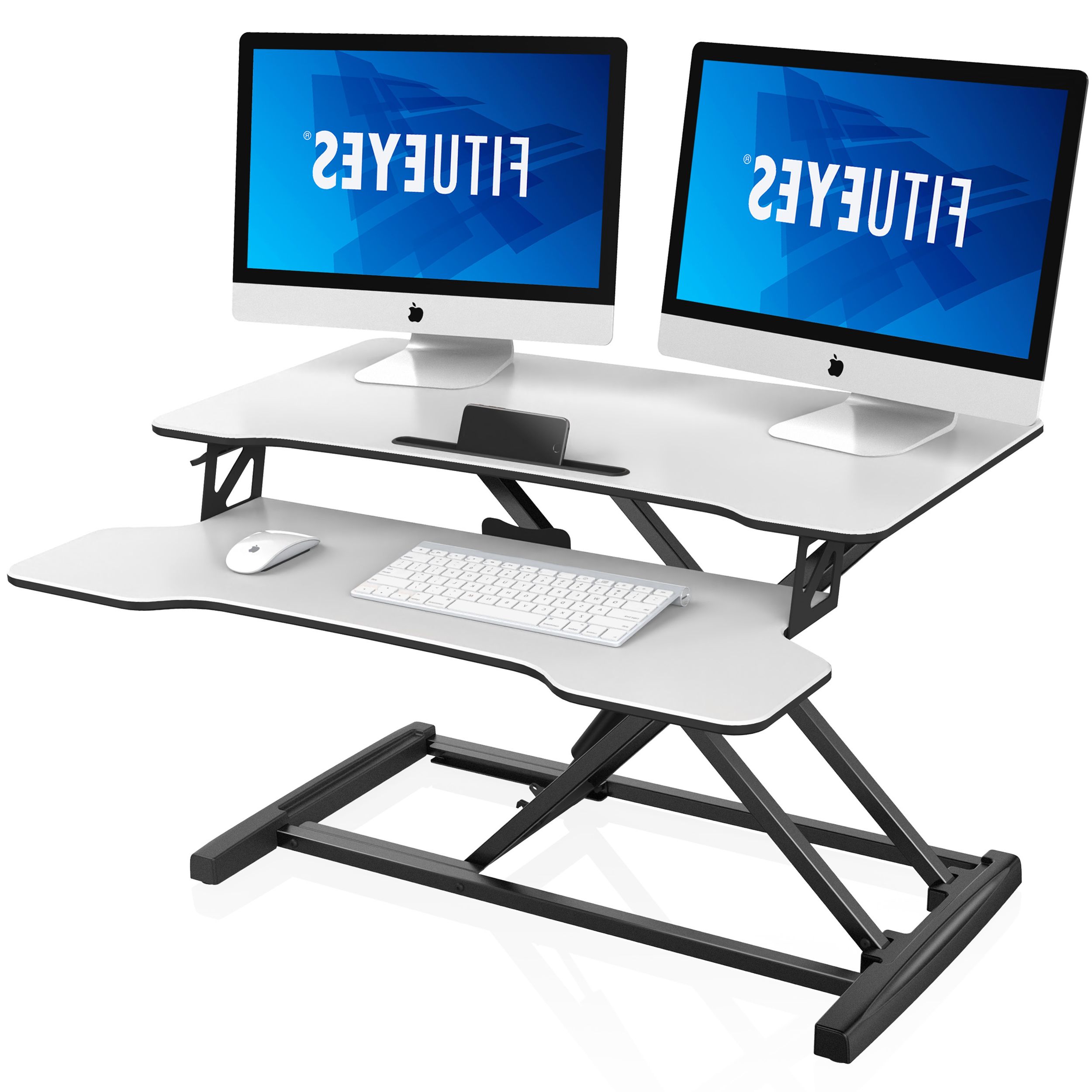 Fitueyes 32 Inch Standing Desk Stand Up Desk Sit To Stand Height Pertaining To Well Liked Cherry Adjustable Stand Up Desks (View 2 of 15)