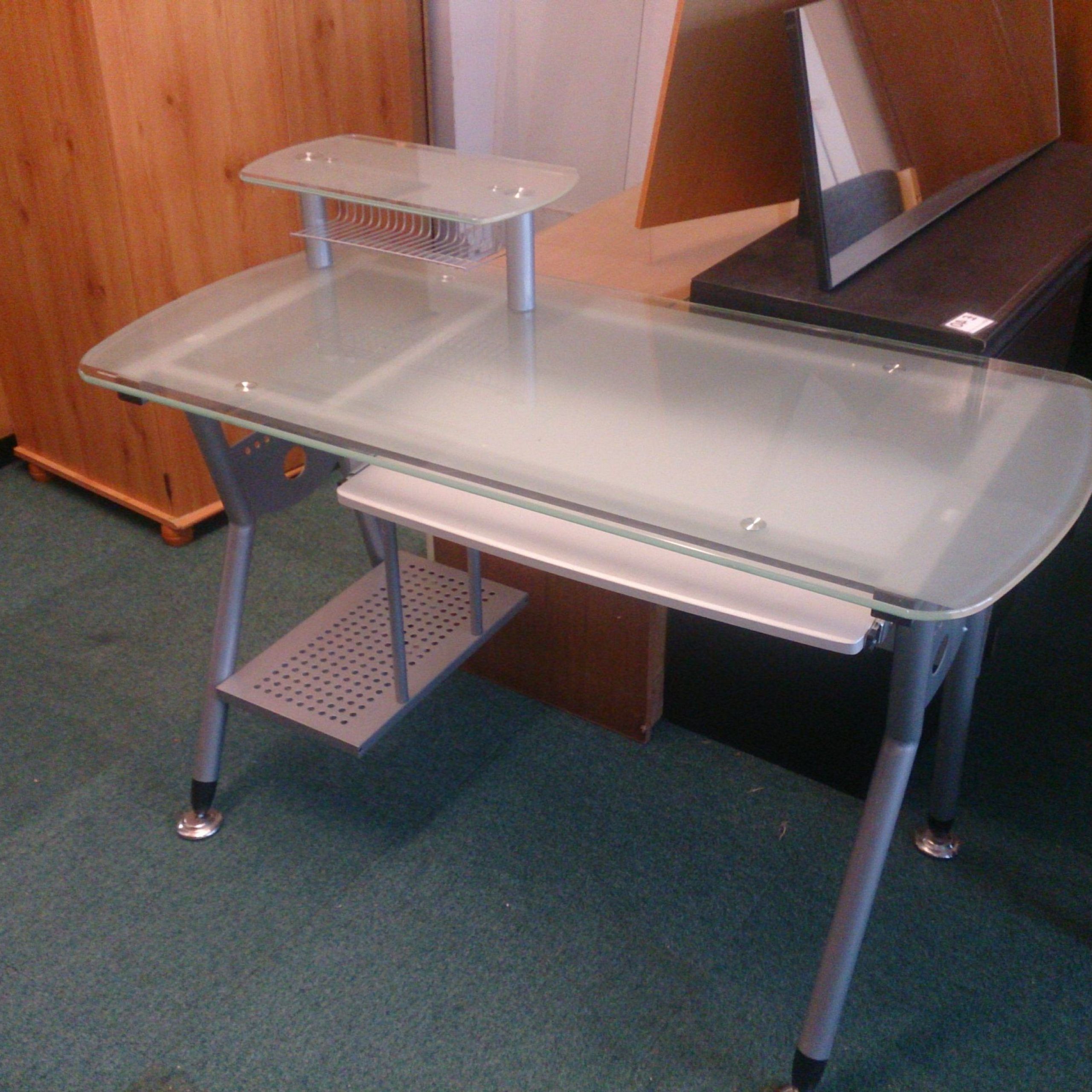 Glass Desk, Office Items, Chrome Frame (View 11 of 15)