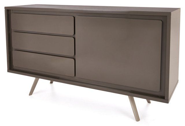 Hal Modern Lacquer Buffet, Gray (View 5 of 15)