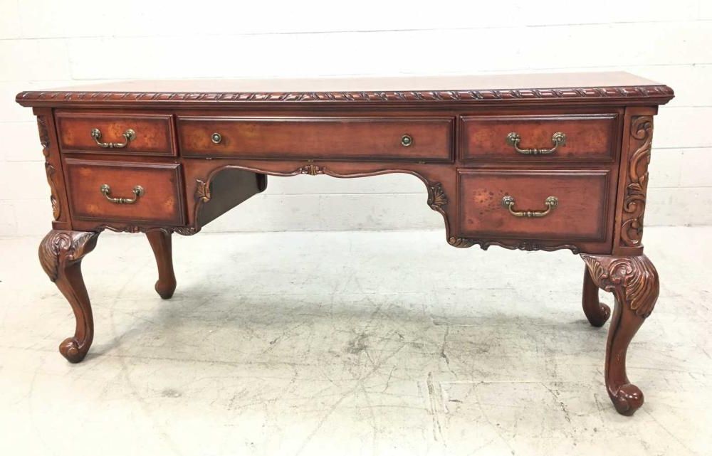 Hand Rubbed Wood Office Writing Desks With Most Popular Elegant Ornate Carved Wood Writing Desk (View 8 of 15)