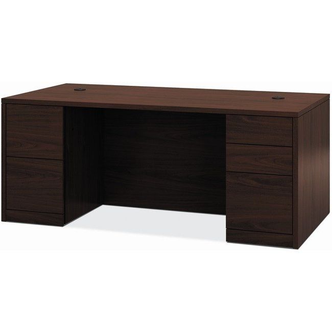 Hon105890nn Hon 10500 H105890 Pedestal Desk – 5 Drawer – 72" X 36" X 29 Regarding Most Up To Date Hickory Wood 5 Drawer Pedestal Desks (View 8 of 15)