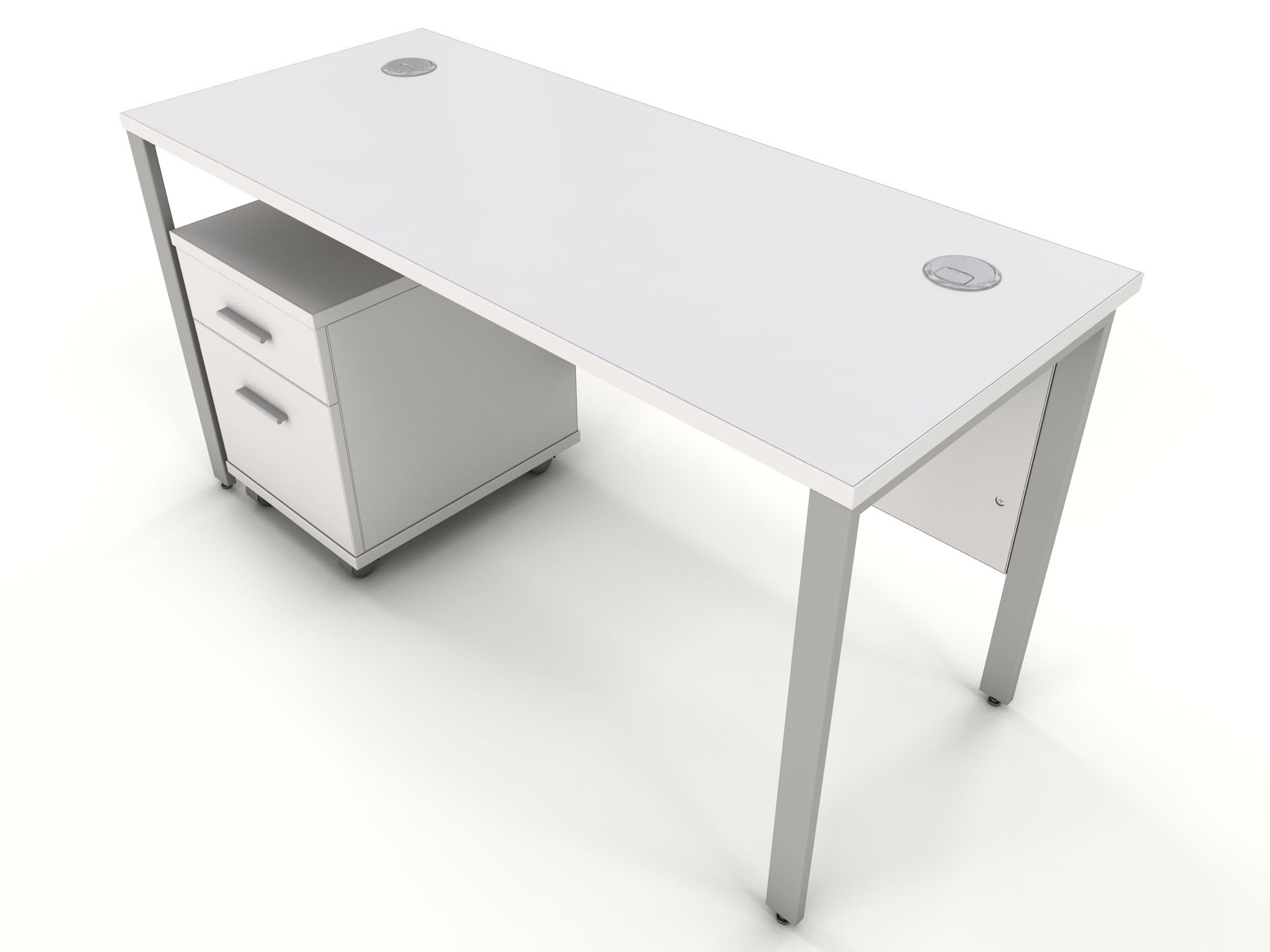 Icarus Office Furniture In Glass White Wood And Walnut Metal Office Desks (View 13 of 15)