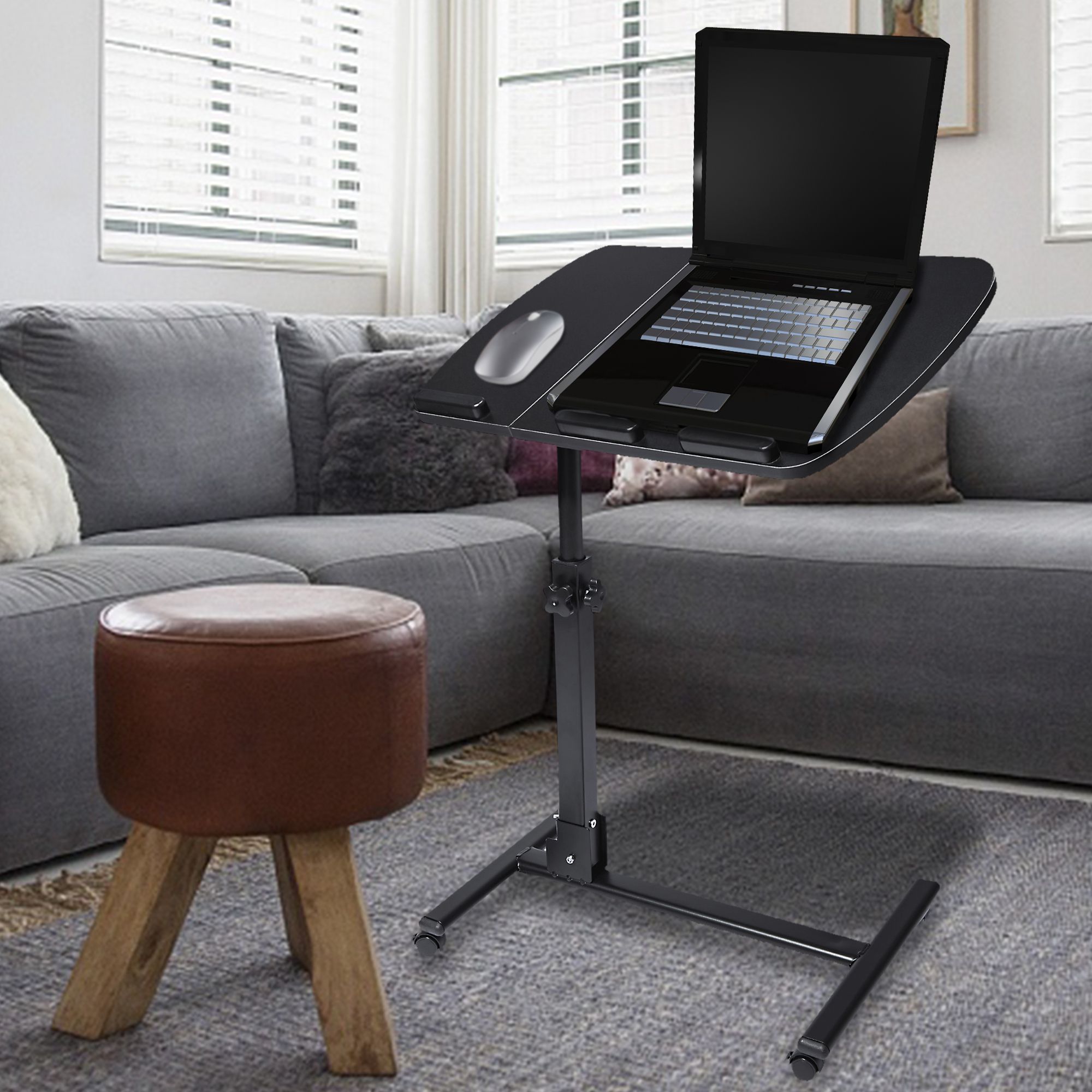 Jansion Laptop Table House Work 360 Degrees High Adjustable Mobile Inside Preferred White Adjustable Laptop Desks (View 13 of 15)
