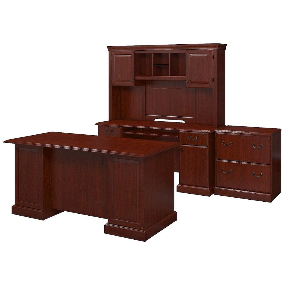 Kathy Ireland® Homebush Furniture Bennington Manager's Desk Throughout 2018 Office Desks With Filing Credenza (View 10 of 15)
