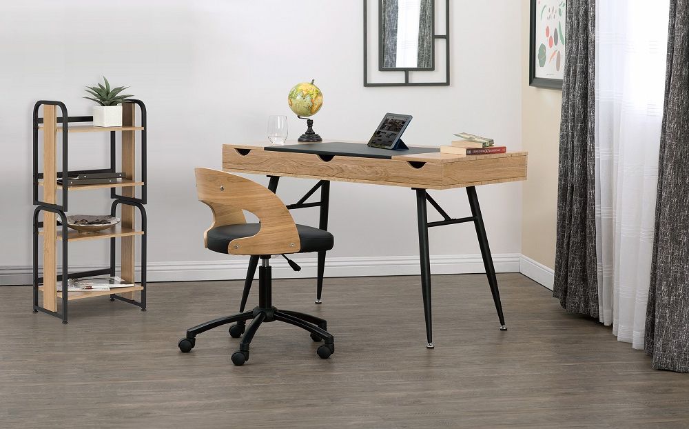 Modern Ashwood Office Writing Desks Regarding 2019 Nook Modern Pocket / Office Desk With Multi Soft Close Storage (View 11 of 15)